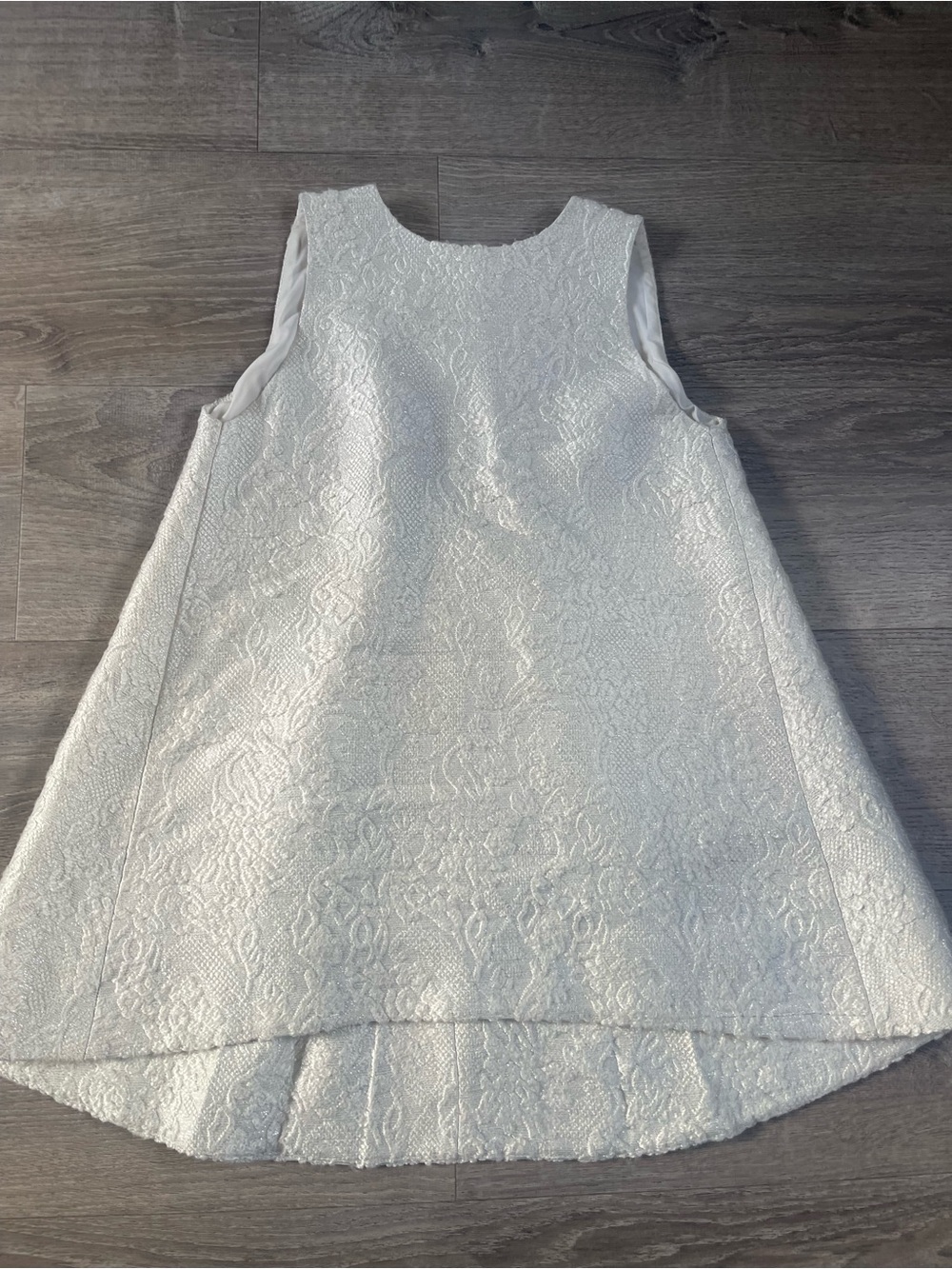 Alice+oliva silver white embroidered dress small
